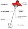 Walter Farb und Mörtelrührer 1400 W Rührstab Rührer Produktbild-Vorschau 3