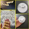 Collage showing fusilli pasta, a pasta maker part, and text written in flour. Podgląd zdjęcia produktu