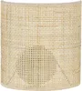 BELIANI Wandleuchte Naturfarben Rattan 22 cm Halbrund Boho Produktbild-Vorschau 1