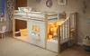Hochbett 90x200, Kiefernholz, Fenster, Aufbewahrungsleiter, Produktbild-Vorschau 20