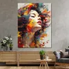 Abstrakt Frau im Wind Pop Art Leinwandbild Wandbild Produktbild-Vorschau 3