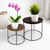 Tabouret à fleurs 2 pièces avec plateau foncé - Table Voir les images du produit 7