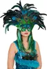 Wunderschöne Pfauen-Federmaske für Damen Karneval in Produktbild-Vorschau 1