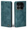 Two views of a teal flip phone case for a Xiaomi 15T Pro, showing the exterior and the camera cutout. Produktbild-Vorschau