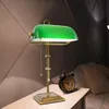 RGB LED Banker Tischlampe, bronze, Glasschirm grün, H 56 cm Produktbild-Vorschau 10