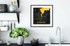 MuchoWow® Gerahmtes Poster Flensburg - Gold - Stadtplan - Produktbild-Vorschau 4