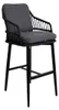 5-teiliges Gartenbar-Set | 4 Isabel Barhocker Schwarz |  Produktbild-Vorschau 5