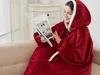 Verk 24558 Televízna mikina s kapucňou, oversize, červená Náhľad obrázku produktu 12