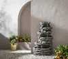 Dehner Gartenbrunnen Roccia, LED Beleuchtung warmweiß, Produktbild-Vorschau 6