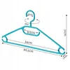 A teal clothes hanger with dimensions indicated by text and arrows. Anteprima dell’immagine prodotto