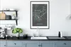 MuchoWow® Gerahmtes Poster Hanau - Stadtplan - Blau - Karte Produktbild-Vorschau 4
