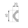 PROVISTON | Zierleiste | Polystyrol | 20 x 40 x 2000 mm | Produktbild-Vorschau 2