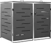 Box na odpadky pro 2 koše 138x77,5x112,5 cm nerezová ocel Náhled obrázku produktu 2