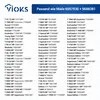 A list of compatible Miele vacuum cleaner models is displayed on a white and light gray background. Produktbild-Vorschau
