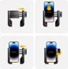 Collage of four images showing how to use a phone holder for a bicycle or motorcycle. Produktbild-Vorschau