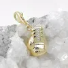 Charm Einhänger Boxhandschuh bicolor 375 Gold Gelbgold Produktbild-Vorschau 2