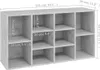 vidaXL Panca per scarpe in cemento grigio 103x30x55 cm Anteprima dell’immagine prodotto 7