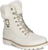 A white women's boot with fur lining and laces. Produktbild-Vorschau