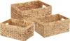 vidaXL Úložné koše, 3 ks, přírodní vodní hyacint Náhled obrázku produktu 1