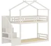Etagenbett im Baumhausstil mit Holztreppe "Oriana" – 90 x Produktbild-Vorschau 1