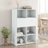Highboard Weiß 80x42,5x124 cm Holzwerkstoff Produktbild-Vorschau 2