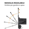 Carrello Pieghevole con 4 Ruote – Carrello da Trasporto per Anteprima dell’immagine prodotto 2