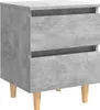 Comodino con gambe in pino grigio cemento 40x35x50 cm Anteprima dell’immagine prodotto 2