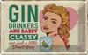 vianmo Blechschild 12x18 cm Gin Drinkers are sassy classy Produktbild-Vorschau 1