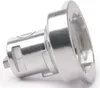 A close-up, studio shot of a metal adapter for a kitchen machine. Náhľad obrázku produktu