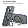 Accezz Ring Stand Backcover mit MagSafe iPhone 14 - Blau Produktbild-Vorschau 2