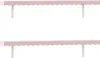 Two pink shelves with scalloped edges are mounted on white brackets against a white background. Anteprima dell’immagine prodotto