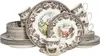 A collection of dinnerware, including plates, bowls, and cups, with a nature-themed design. Náhľad obrázku produktu