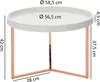 FineBuy Couchtisch 58,5x42x58,5cm Sofatisch Metall Rund Produktbild-Vorschau 3