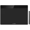 A black graphic tablet and stylus are shown against a white background. Produktbild-Vorschau