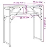 Konzolový stolek s policí kouřový dub 75x30x75cm materiál Náhled obrázku produktu 7