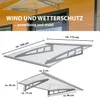 Vordach 115 x 100 cm Aluminium Türdach Türvordach Produktbild-Vorschau 3