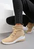 Damen Sneaker Sportschuhe Socken Stiefeletten Schuhe Hi Top Produktbild-Vorschau 5