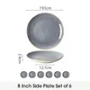 Teller Set 6-teiliges Ø19,5 cm Keramik Essteller, Speise- & Produktbild-Vorschau 2