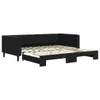 vidaXL Tagesbett Ausziehbar Schwarz 100x200 cm Samt Produktbild-Vorschau 1