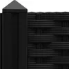 A close-up view of a black raised garden bed post and woven panel. Náhľad obrázku produktu