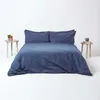 HOMESCAPES Lněné prostěradlo Extra High Dark Blue, 152 x Náhled obrázku produktu 4