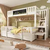 Etagenbett für 3 Kinder 90x200 & 140x200 cm ,mit Produktbild-Vorschau 9