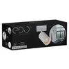 The image shows the packaging of a white track light, with a circular inset image of the light installed in a room. Náhľad obrázku produktu