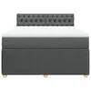Boxspringbett mit Matratze Dunkelgrau 160x200 cm Stoff Produktbild-Vorschau 4