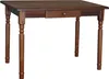 A wooden table with a drawer, shown from the front. Produktbild-Vorschau