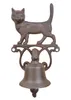 Esschert Design Cloche de porte Chat Marron antique - Fonte Voir les images du produit 3