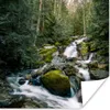 MuchoWow® Poster Natur - Wasserfall - Bäume - Herbst 75x75 Produktbild-Vorschau 1