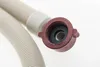 A close-up of a corrugated washing machine inlet hose with a threaded plastic connector. Produktbild-Vorschau