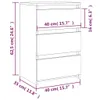 vidaXL Nachttische 2 Stk. Grau Sonoma 40x35x62,5 cm Produktbild-Vorschau 8