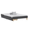 Homestyle4u Polsterbett 140 x 200 Grau mit Matratze 2 Produktbild-Vorschau 2